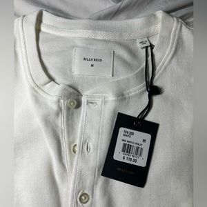 BILLY REID HENLEY LONG T WHITE MEDIUM NEW WITH TAGS